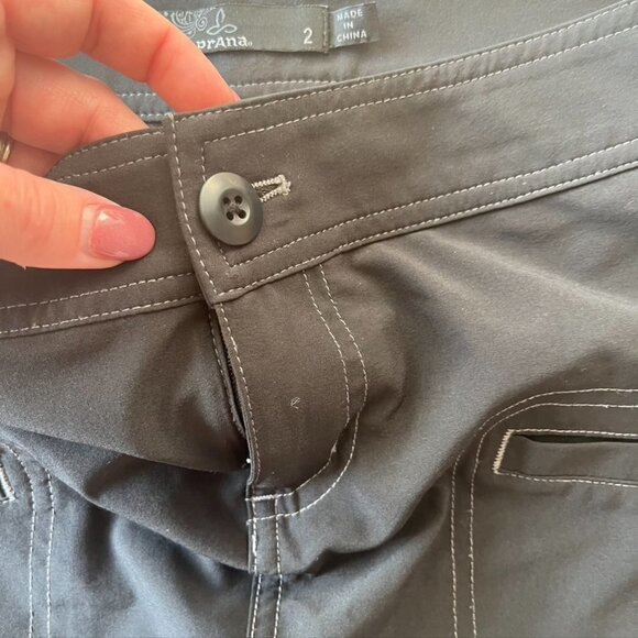 Prana Active Skort Black Dry Fit Moisture Wicking Pockets Golf Tennis Hiking 2 - Picture 7 of 9